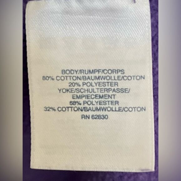 Lands’ End Kids Purple Half Zip Pullover Sweatshirt. Youth Medium. 10-12. 10. 12 - Picture 5 of 5